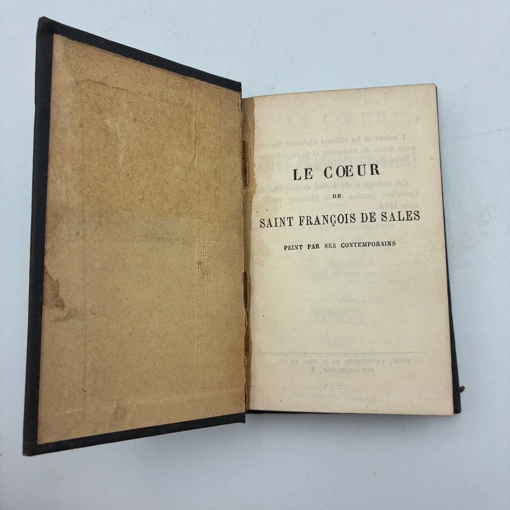 1879 Le Coeur de Saint Francois de Sales Antique French Religious Book E Plon